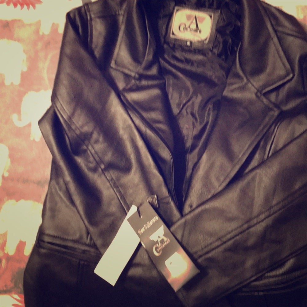Brand new leather jacket and coat.